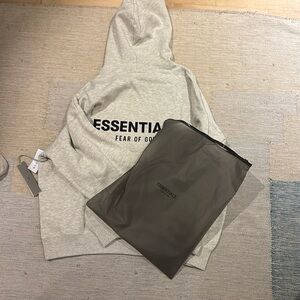 Essentials FEAR OF GOD Men's Oatmeal Hoodie Men Large